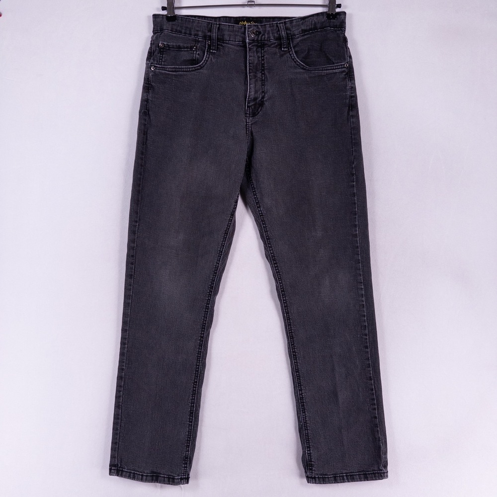 Urban Star Jeans Mens 36x32 Black Stretch Denim Straight Leg Streetwear Casual